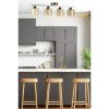 Elegant Chandelier with Metal Body & Glass Cap, 15 cm Diameter, 20 cm Height, 75 cm Length | E27 Socket, Max 40W, Matte Chrome & Amber Finish | Stylish Lighting for Modern Spaces