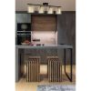 Elegant Black & Amber Chandelier, Metal Body, 15 cm Diameter, 20 cm Height, 75 cm Length, E27 Socket, Max 40W, IP20 | Perfect for Modern Spaces