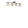 Elegant Black & Amber Chandelier, Metal Body, 15 cm Diameter, 20 cm Height, 75 cm Length, E27 Socket, Max 40W, IP20 | Perfect for Modern Spaces