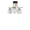 Elegant Black & White Chandelier, Metal Body, 50 cm Diameter, 32 cm Height | E27 Socket, Max 40W, IP20 | Perfect for Modern Living Spaces