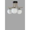 Elegant Black & White Chandelier, Metal Body, 50 cm Diameter, 32 cm Height | E27 Socket, Max 40W, IP20 | Perfect for Modern Living Spaces