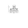 Elegant Black & White Chandelier, Metal Body, 50 cm Diameter, 32 cm Height | E27 Socket, Max 40W, IP20 | Perfect for Modern Living Spaces