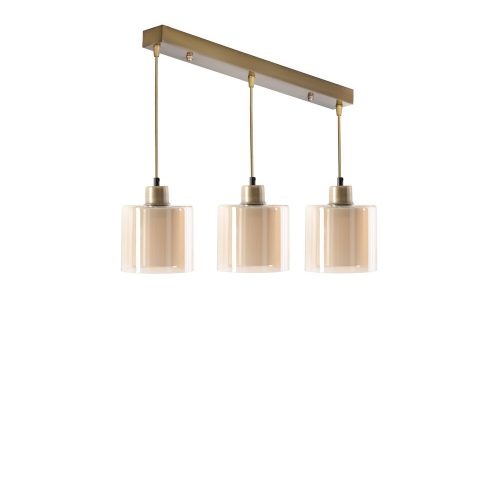 Elegant Copper Chandelier, 55 cm Length, 14 cm Diameter, 70 cm Height | 100% Metal, Adjustable Height, E27 Socket | Glam & Scandinavian Design