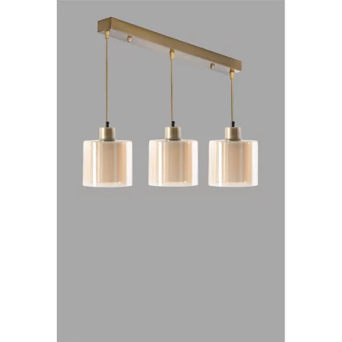 Opviq, 846STL2914, Elegant copper chandelier, length 55 cm, diameter 14 cm, height 70 cm | 100% metal, adjustable height, E27 socket | Glam and Scandinavian design
