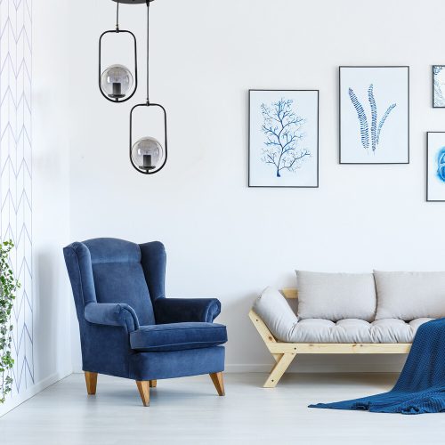 Industrial Scandinavian Chandelier, 70 cm Height, 25 cm Diameter | 100% Metal, Black Finish, E27 Socket, Max 40W | Stylish Lighting for Modern Spaces