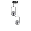 Industrial Scandinavian Chandelier, 70 cm Height, 25 cm Diameter | 100% Metal, Black Finish, E27 Socket, Max 40W | Stylish Lighting for Modern Spaces
