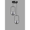 Industrial Scandinavian Chandelier, 70 cm Height, 25 cm Diameter | 100% Metal, Black Finish, E27 Socket, Max 40W | Stylish Lighting for Modern Spaces