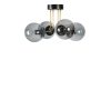 Elegant Black & Fume Chandelier, Metal Body, 40 cm Diameter, 30 cm Height, E27 Socket (Max 40W), IP20 | Stylish Lighting for Modern Spaces