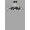 Elegant Black & Fume Chandelier, Metal Body, 40 cm Diameter, 30 cm Height, E27 Socket (Max 40W), IP20 | Stylish Lighting for Modern Spaces