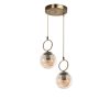 Glam Scandinavian Chandelier, 70 cm Height, 25 cm Diameter | 100% Metal, Copper Finish, E27 Socket, Max 40W | Elegant Lighting for Modern Spaces