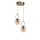 Opviq, 846STL2811, Glam Scandinavian Chandelier, 70 cm Height, 25 cm Diameter | 100% Metal, Copper Finish, E27 Socket, Max 40W | Elegant Lighting for Modern Spaces