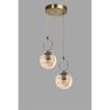 Glam Scandinavian Chandelier, 70 cm Height, 25 cm Diameter | 100% Metal, Copper Finish, E27 Socket, Max 40W | Elegant Lighting for Modern Spaces