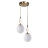 Glam Scandinavian Chandelier, 70 cm Height, 25 cm Diameter | 100% Metal, E27 Socket, Oven Dried Paint, Tumbled Coating | Elegant White Design for Modern Spaces