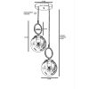 Glam Scandinavian Chandelier, 70 cm Height, 25 cm Diameter | 100% Metal, E27 Socket, Oven Dried Paint, Tumbled Coating | Elegant White Design for Modern Spaces