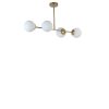 Elegant Gold & White Chandelier, Metal Body, 90 cm Length, 15 cm Cap Diameter, E27 Socket, Max 40W, 220-240V, IP20 | Perfect for Modern Interiors