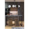Elegant Black & White Chandelier, Metal Body, 90 cm Length, 65 cm Height, E27 Socket, Max 40W, IP20 | Perfect for Modern Living Spaces & Dining Rooms