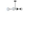 Elegant Black & White Chandelier, Metal Body, 90 cm Length, 65 cm Height, E27 Socket, Max 40W, IP20 | Perfect for Modern Living Spaces & Dining Rooms