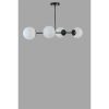 Elegant Black & White Chandelier, Metal Body, 90 cm Length, 65 cm Height, E27 Socket, Max 40W, IP20 | Perfect for Modern Living Spaces & Dining Rooms