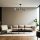 Elegant Metal Chandelier, Black & Fume, 90 cm Length, 15 cm Cap Diameter, E27 Socket, Max 40W, 220-240V, Stylish Lighting for Modern Spaces