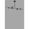Elegant Metal Chandelier, Black & Fume, 90 cm Length, 15 cm Cap Diameter, E27 Socket, Max 40W, 220-240V, Stylish Lighting for Modern Spaces