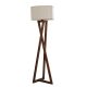 Elegant Walnut Floor Lamp, 150 cm Height, Wooden Body, Fabric Cap, E27 Socket, 40W Max | Stylish Lighting for Modern Living Spaces & Offices
