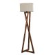 Elegant Copper Floor Lamp, Wooden Body, 150 cm Height, 45 cm Fabric Cap, E27 Socket, On/Off Switch | Stylish Lighting for Modern Home Decor