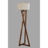 Elegant Copper Floor Lamp, Wooden Body, 150 cm Height, 45 cm Fabric Cap, E27 Socket, On/Off Switch | Stylish Lighting for Modern Home Decor
