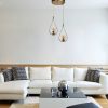 Glam Scandinavian Chandelier, 70 cm Height, 25 cm Diameter | 100% Metal, Copper Finish, E27 Socket, Max 40W | Elegant Lighting for Modern Spaces