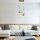 Glam Scandinavian Chandelier, 70 cm Height, 25 cm Diameter | 100% Metal, Copper Finish, E27 Socket, Max 40W | Elegant Lighting for Modern Spaces
