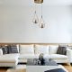 Glam Scandinavian Chandelier, 70 cm Height, 25 cm Diameter | 100% Metal, Copper Finish, E27 Socket, Max 40W | Elegant Lighting for Modern Spaces