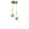 Glam Scandinavian Chandelier, 70 cm Height, 25 cm Diameter | 100% Metal, Copper Finish, E27 Socket, Max 40W | Elegant Lighting for Modern Spaces