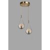 Glam Scandinavian Chandelier, 70 cm Height, 25 cm Diameter | 100% Metal, Copper Finish, E27 Socket, Max 40W | Elegant Lighting for Modern Spaces
