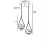 Glam Scandinavian Chandelier, 70 cm Height, 25 cm Diameter | 100% Metal, Copper Finish, E27 Socket, Max 40W | Elegant Lighting for Modern Spaces