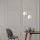 Glam Scandinavian Chandelier, 70 cm Height, 25 cm Diameter | 100% Metal, E27 Socket, White & Copper | Oven Dried Paint, Tumbled Coating, Elegant Design