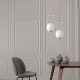Glam Scandinavian Chandelier, 70 cm Height, 25 cm Diameter | 100% Metal, E27 Socket, White & Copper | Oven Dried Paint, Tumbled Coating, Elegant Design