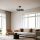 Opviq, 846STL5197, Elegant Metal Chandelier, 45 cm Diameter, 30 cm Height | Black & Fume Finish | E27 Socket, Max 40W | Stylish Lighting for Modern Spaces