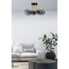 Elegant Metal Chandelier, 45 cm Diameter, 30 cm Height | Black & Fume Finish | E27 Socket, Max 40W | Stylish Lighting for Modern Spaces