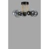Elegant Metal Chandelier, 45 cm Diameter, 30 cm Height | Black & Fume Finish | E27 Socket, Max 40W | Stylish Lighting for Modern Spaces