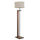 Elegant Walnut Floor Lamp, 165 cm Height | Wooden Body, Fabric Cap, E27 Socket, 40W Max | Stylish Lighting for Modern Home & Office Decor
