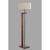 Elegant Walnut Floor Lamp, 165 cm Height | Wooden Body, Fabric Cap, E27 Socket, 40W Max | Stylish Lighting for Modern Home & Office Decor