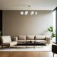 Elegant Gold & White Chandelier, Metal Body, 90 cm Length, 15 cm Cap Diameter, E27 Socket, Max 40W, 220-240V, IP20 | Perfect for Modern Interiors