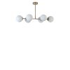 Elegant Gold & White Chandelier, Metal Body, 90 cm Length, 15 cm Cap Diameter, E27 Socket, Max 40W, 220-240V, IP20 | Perfect for Modern Interiors