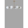 Elegant Gold & White Chandelier, Metal Body, 90 cm Length, 15 cm Cap Diameter, E27 Socket, Max 40W, 220-240V, IP20 | Perfect for Modern Interiors