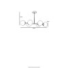 Elegant Gold & White Chandelier, Metal Body, 90 cm Length, 15 cm Cap Diameter, E27 Socket, Max 40W, 220-240V, IP20 | Perfect for Modern Interiors