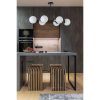 Elegant Black & White Chandelier, Metal Body, 90 cm Length, 65 cm Height, E27 Socket, Max 40W, IP20 | Perfect for Modern Living Spaces & Dining Rooms