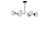 Elegant Black & White Chandelier, Metal Body, 90 cm Length, 65 cm Height, E27 Socket, Max 40W, IP20 | Perfect for Modern Living Spaces & Dining Rooms