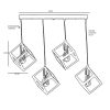 Elegant Metal Chandelier, Copper Coated, 65 cm Width, 65 cm Height, Adjustable, E27 Socket Max 40W, Perfect for Modern Home Décor & Lighting