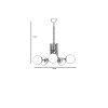 Elegant Amber & Gold Chandelier, Metal Body, 65 cm Diameter, 70 cm Height, E27 Socket (Max 40W), IP20 | Perfect for Modern Living Spaces & Dining Rooms