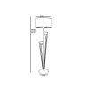 Elegant Copper Floor Lamp, 165 cm Height, 100% Metal, 45 cm Cap Diameter, E27 Socket, On/Off Switch, Perfect for Modern Living Spaces & Decor