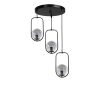 Industrial Scandinavian Chandelier, 70 cm Height, 30 cm Diameter | 100% Metal, Black Finish, E27 Socket, Max 40W | Stylish Lighting for Modern Spaces
